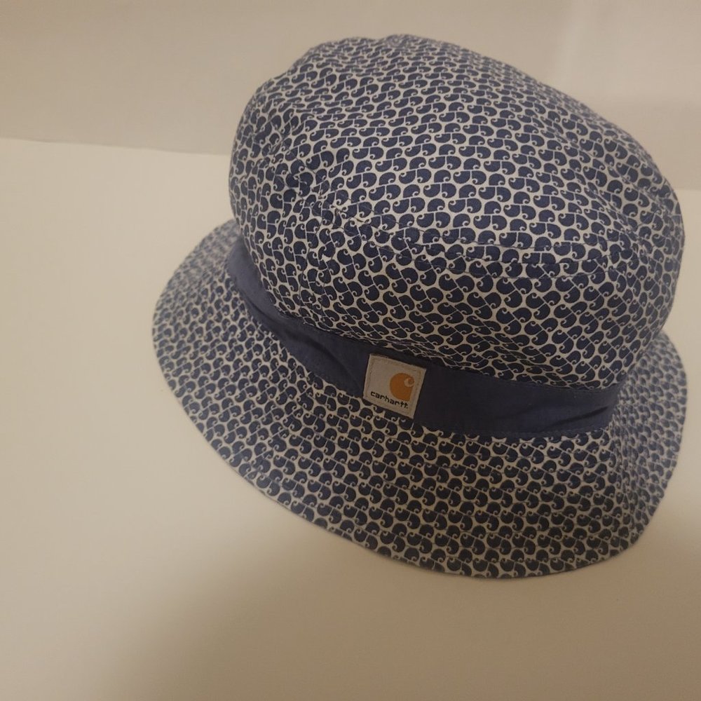 Carhartt bucket hat, Blue/White
